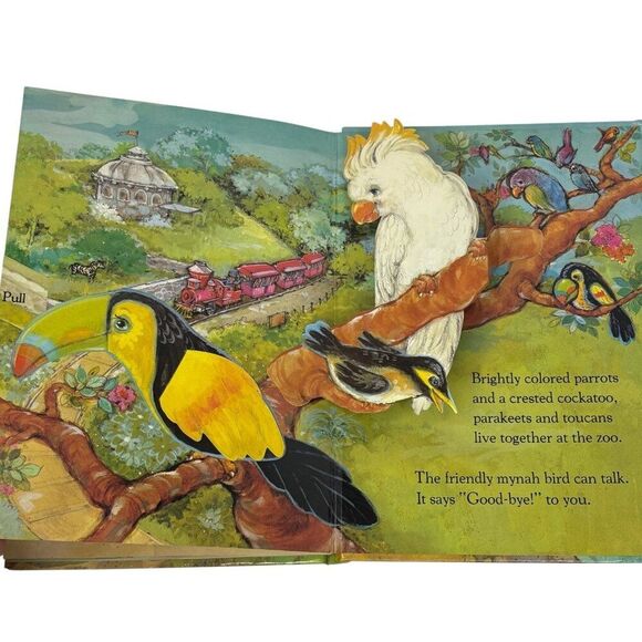 A Visit To The Zoo Vintage Functional Hallmark Pop Up Book - Picture 3 of 8